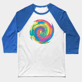 Rainbow Spiral 6 Baseball T-Shirt